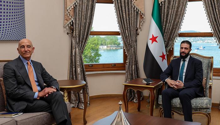 Suriye Cumhurbaşkanı Şara, ABD Büyükelçisi Ankara Barrack ile bir araya geldi
