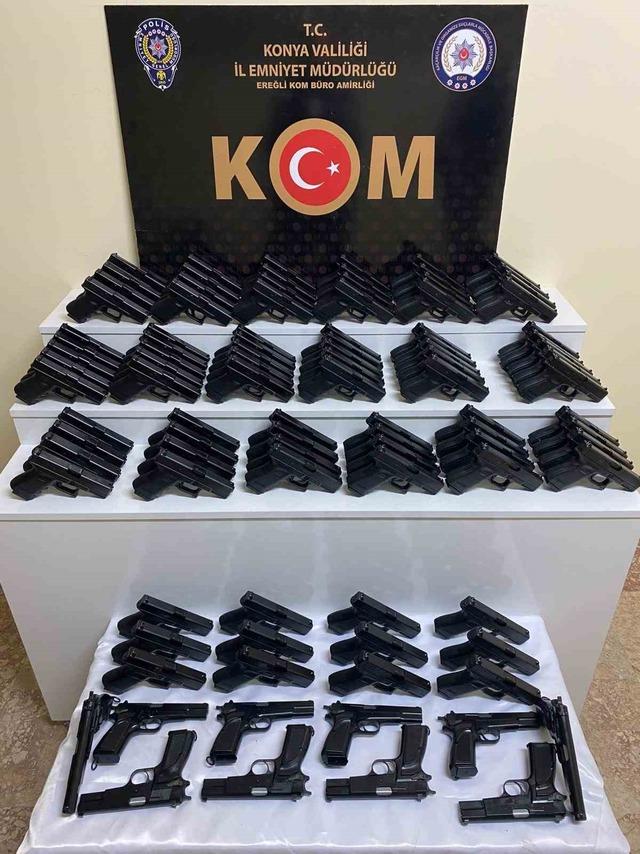 Konya'da 2 adet ruhsatsız silah ele geçirildi